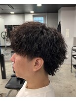 ミニウルフマッシュツイストスパイラルパーマ