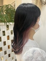 フゥカ 類家店(fuka)&nbsp;八戸　インナーカラー　ペールピンク