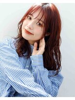 ロッソ ヘアアンドスパ 六町店(Rosso Hair&SPA)&nbsp;大人かわいい風レッドカラー