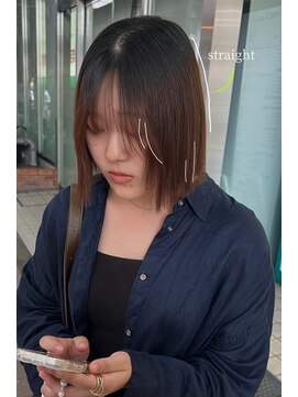 アッシュ 立川店(Ash) 地毛風ストレート/タッセルボブ/髪質改善