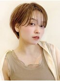 Say.レイヤーショートひし形ショートヘーゼルグレージュショート