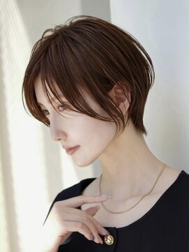 ソワネ 表参道(soigne) 青山白髪ぼかしハイライトタッセルボブミルクティーベージュ30代