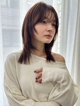 レイヤーカット/ミディアムレイヤー/くびれヘア/表参道