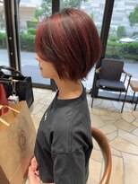 アーダーヘアーサロン 鯖江店(ADER HAIR SALON) ポイントカラーショートボブ