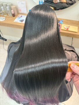 ニフティー(Nifty) 美髪ストレート/エンドカラー/裾カラー/ラベンダーパープル/艶髪