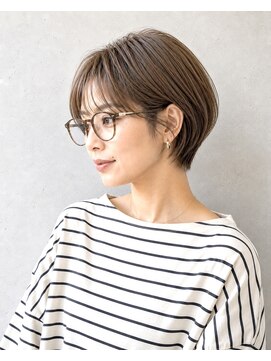 ウィールール 栄町店(WE RULE) グレーベージュ×丸みショートボブ
