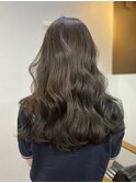 オリーブグレー透明感カラー髪質改善レイヤーカット