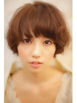 ブーケ(BOUQUET)&nbsp;オン眉マッシュウルフ　小顔厚めバング　無造作ショート