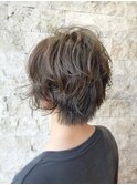 【unopulir小林】リアルパーマプチウルフふわ軽お洒落ショート