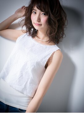 カバーヘア ブリス 川口(COVER HAIR bliss) くせ毛風スパイラルカール♪小顔セミディw川口/20代/30代/40代