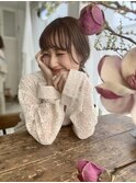 #ゆるっと後れ毛#バレッタで適当に留めただけ#ベージュカラー