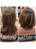 【ケアカラーコース】お客様施術事例