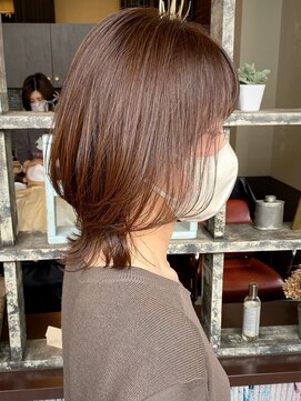 ヘアーメイク アチャ(hair make accha) 大人可愛い30代40代小顔ウルフレイヤーボブ/くびれ小顔ボブ