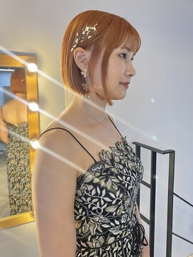 ヌープヘアーアイス(NUUP.hair ici) お呼ばれアレンジ♪20代30代大人可愛いタイトボブ金箔
