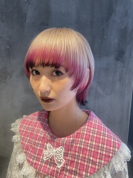 ダブ アオヤマ(DaB AOYAMA) グラデーション裾カラー/マッシュウルフ