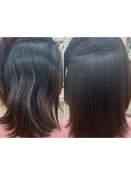 経験豊富な女性オーナーによる[sins酸性ストレート]！施術が難しいビビリ毛に特化した縮毛技術で艶髪に★