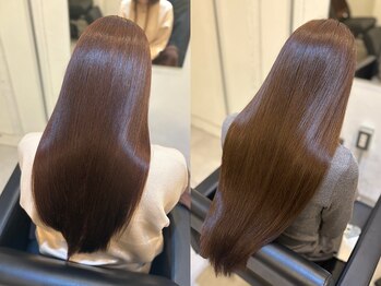 オンド 中目黒(ond)の写真/【りんご幹細胞トリートメント】絹のようなつい触りたくなってしまう極上のサラ艶髪を手に入れませんか。