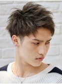 スパイキーショートビジネスショートツイストパーマ刈り上げ30代