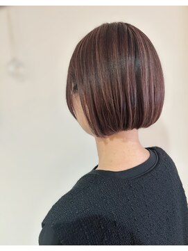 ハロ ハッピーヘアライフ 長居店(Halo happyhairlife) トレンドカラーのチェリーピンクハイライト