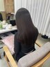 ストレート+髪質改善トリートメント ¥18,000