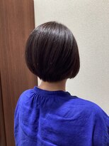 アクセ&nbsp;30代40代黒髪暗髪×小顔丸みショートボブ大人キレイ美シルエット