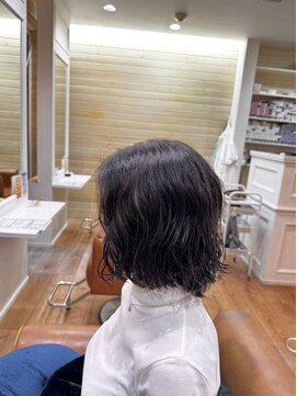 シアン(cyan) 【cyan】くせ毛風ニュアンスパーマボブ