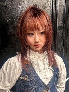 ブロック ジャポン(bloc japon) ミディアムレイヤーカット オレンジブラウンカラー