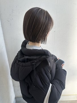 ジュエ ヘアー デザイン(Jue hair design) ナチュラルハイライトで大人っぽボブ/デザインカラー/ボブ