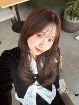 ベル 新宿店(Vel) ミディアムレイヤーカットニュアンスカラー韓国風顔まわり