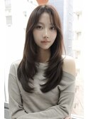 ◎小顔ヘア　レイヤーカットワンホンヘア韓国ヘア