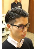 ツーブロック×七三サイドパート