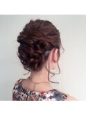 編み込みで作る★こなれヘアセット
