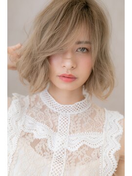 モッズヘア 越谷(mod's hair) シルバーカラーxウルフパーマ抜け感小顔ボブZ越谷10代20代30代