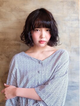 カカン(Kakan) 【kakan鎌倉】ぱっつんボブ×ふんわりウェーブ