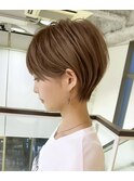 【mee.】マロンブラウン　耳かけショート