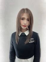 ヘアーズ ベリー 塚口店(hairs BERRY) オリーブカラーでツヤツヤストレート