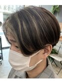 金髪ハイライト