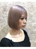 パールホワイトボブ_ホワイトグレージュ_ネビージュ