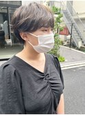 *滝田*コテ風ニュアンスショートパーマカットウルフレイヤー人気