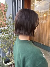 キュオンシア(CUEON. ciea) 切りっぱなし×オリーブグレージュ