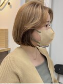 モードに大人可愛いダークアッシュイメチェン韓国ボブ