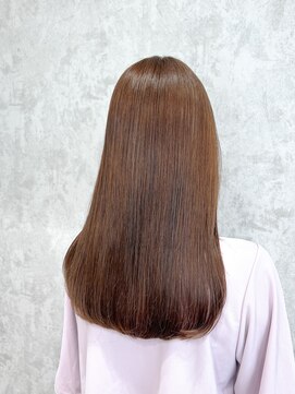 デミヘアー(Demi hair) ショコラブラウンカラー×ストレート