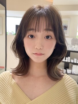 クラン 横浜(Clanc) くびれヘア ハイライトカラー アプリコットオレンジ 夏