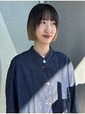 髪質改善ストレートのナチュラルミニボブ