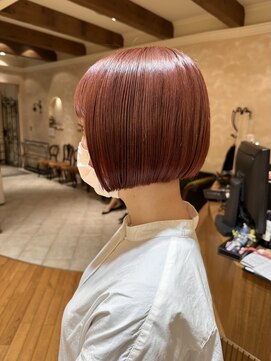 ビュートリアム265(BEAUTRIUM 265) 銀座/ミニボブ/ショートボブ/ピンク/ケアブリーチ/20代/30代