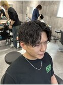 【波打ちツイストスパイラルパーマ×センターパート】名古屋/栄