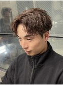 波巻きパーマ 刈り上げ眉カットツイストスパイラルパーマ