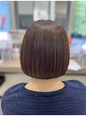 【50代】髪質改善トリートメント×ナチュラルブラウンなボブ
