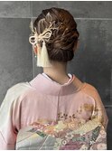 訪問着ヘアセット/シニヨン