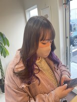 ボアップ 難波店(boappu) #インナーカラー#ケアブリーチ#ラベンダー